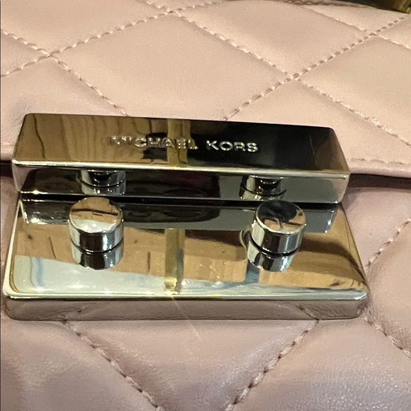 Michael Kors Sloan Small Quilted Messenger Leather Cross Body Ballet - Picture 12 of 16